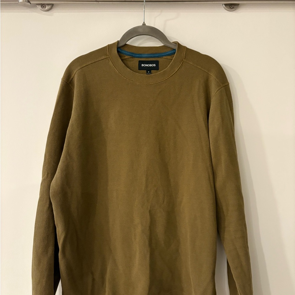 Bonobos Men's Olive Crewneck Sweater